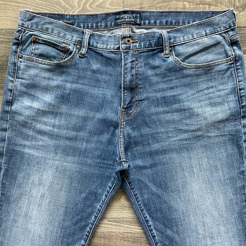40x32 Lucky Brand 221 Original Straight Jeans Men’s Blue Denim Stretch 7MP1913 - Picture 3 of 13
